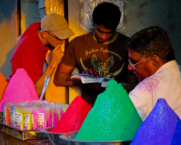 Getting directions to the city's Holi hot spots from the colour mechant