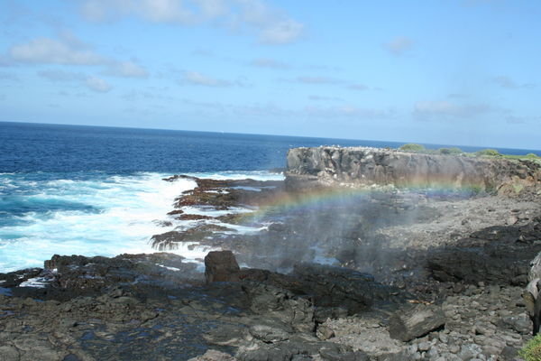 blow hole and rainbow