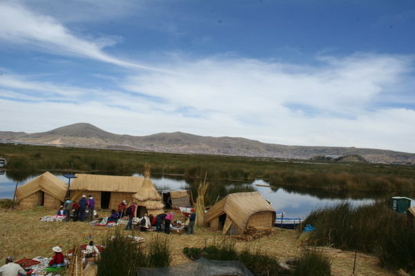 reed island on lake titicaca