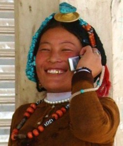 Cell phones & traditional clothing!