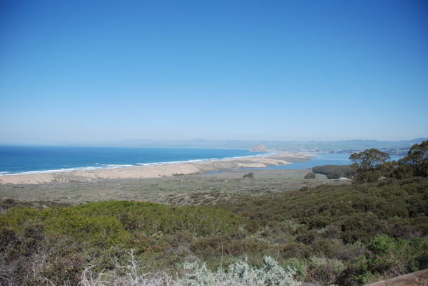 View of Morro Rock from Montaña del Oro State Park