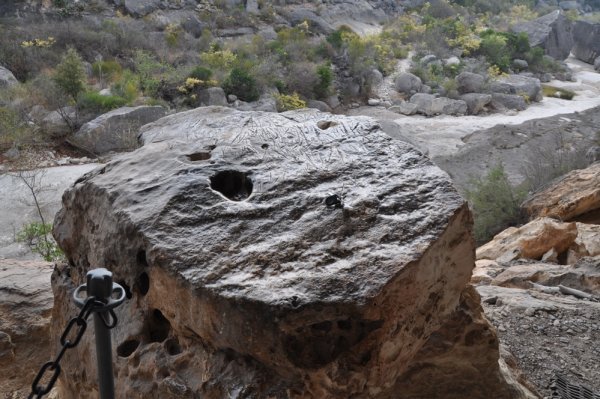 Mortar holes in the Rock