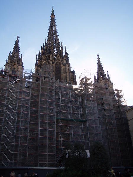 Scaffolding on the cathedral