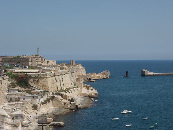 The entrance to Valletta harbour