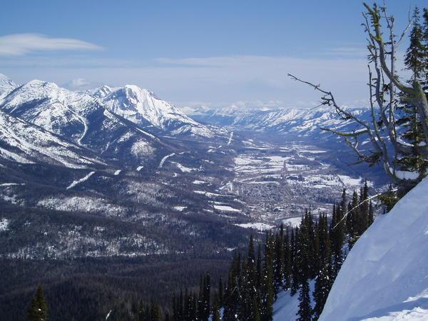 View over Fernie town