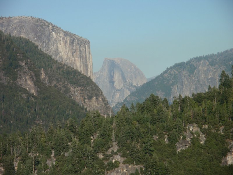 Looking down Yosemite Valley