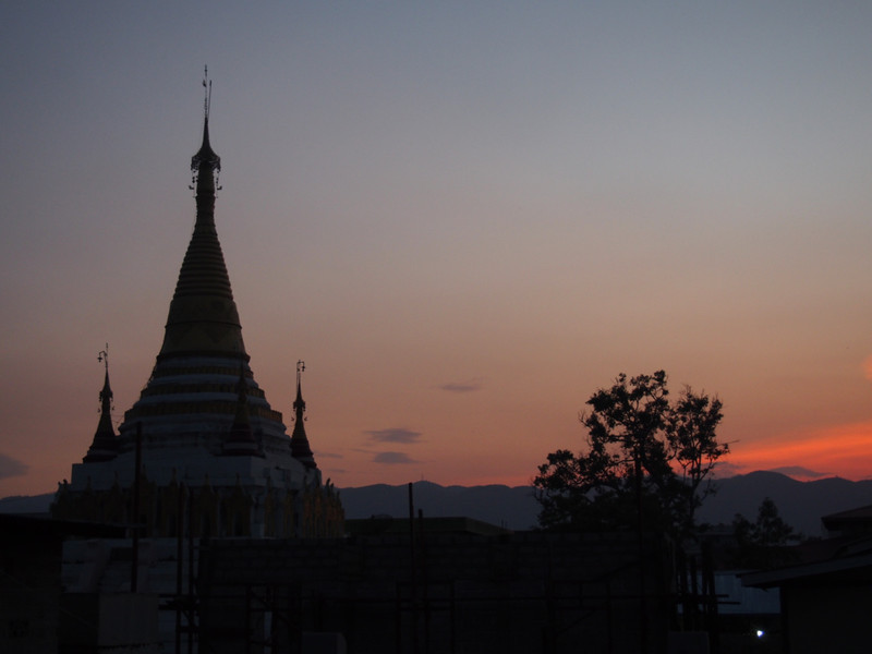 Sunset in the Shan state