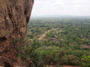 Looking out to the gardens of Sigiriya