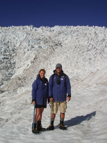 on the Glacier before we set off