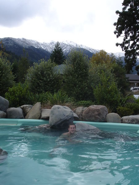 in the thermal pool at Hanmer spring
