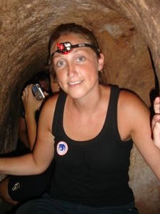 me in the Cu Chi tunnels