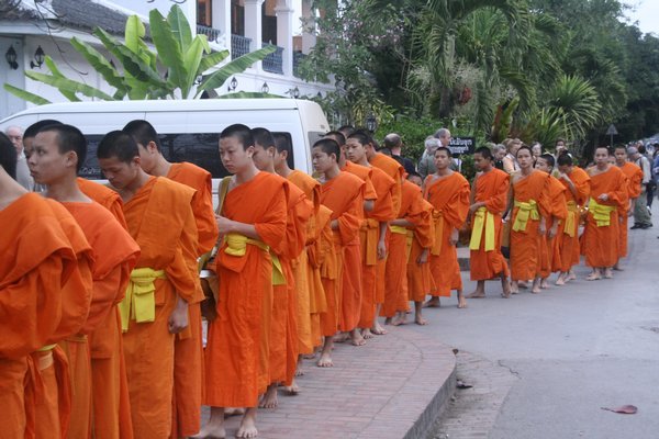 Procession of the Monks at dawn.