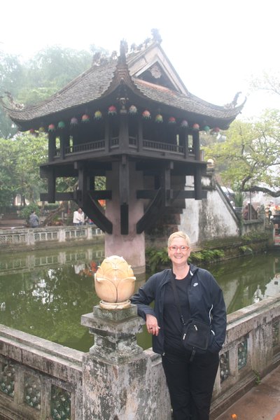 Posing at the Pagoda.  