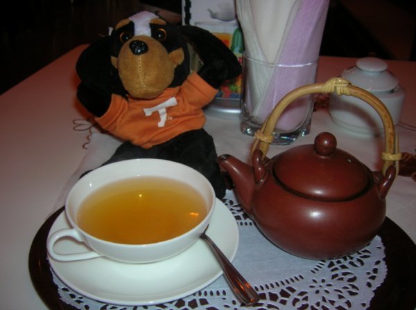 Smokey  likes hot tea
