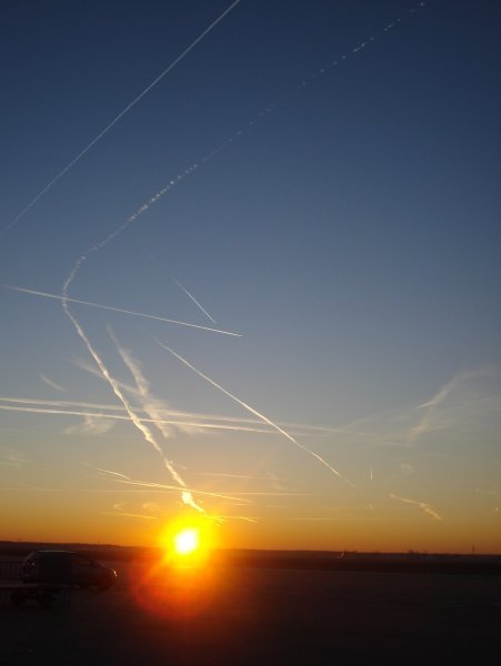 Sunrise from Frankfurt Airport