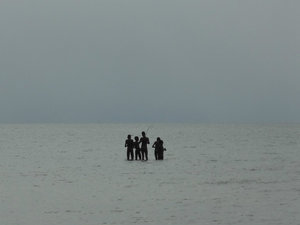 Boys fishing at the lake