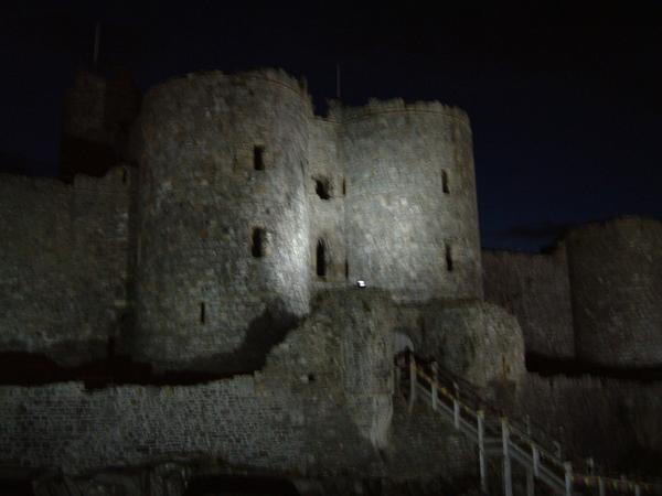 Harelch Castle at night