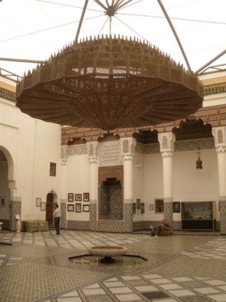 Inside the Musee de Marrakech