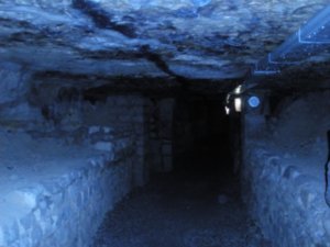 Inside the tunnels of the catacombs