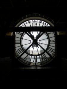 One of the old clocks in the Musee Orsay