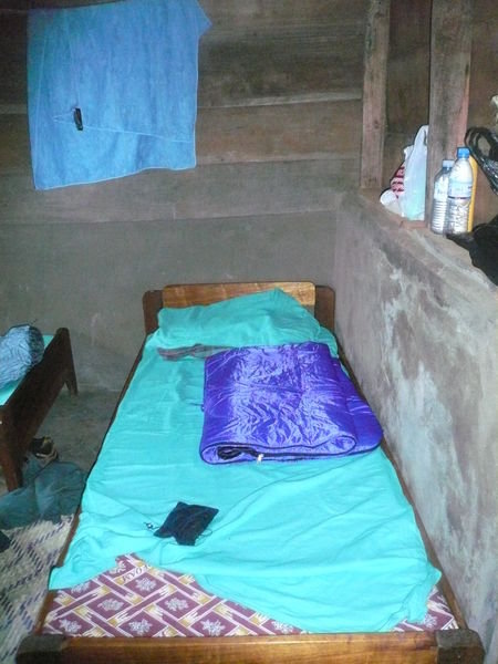 my bed in our 'luxury' dorm