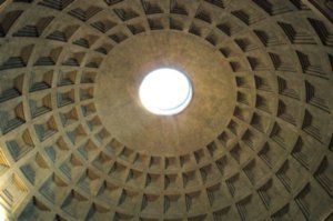 the ceiling of the Pantheon