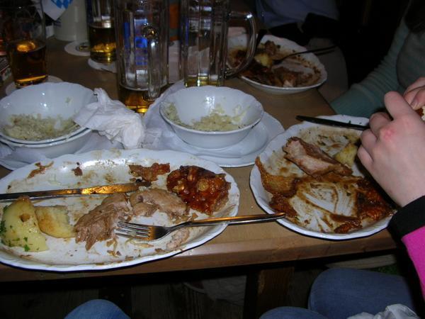plates after stuffing ourselves