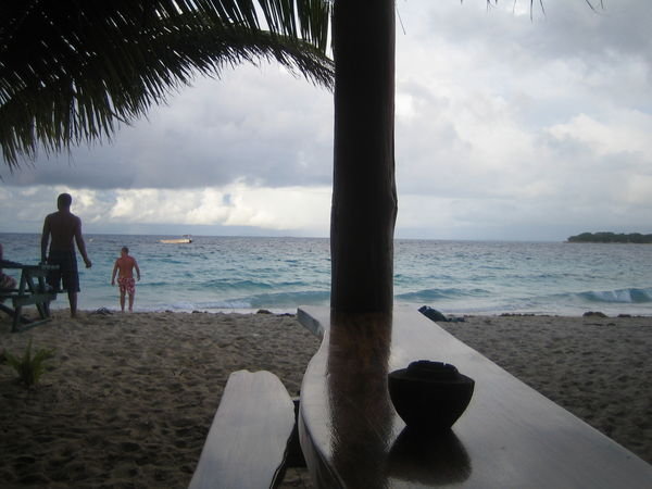 View from the beach bar at Beachcomber