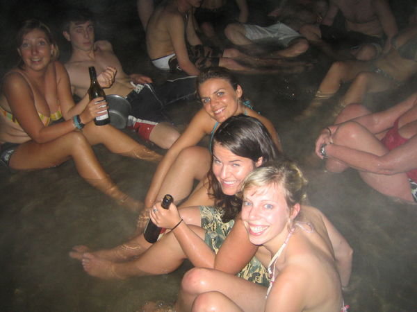 More friends in the hot pools