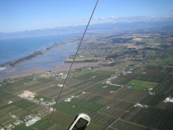 View from the hang glider over Abel Tasmin