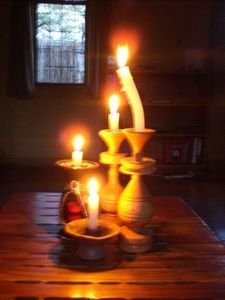 Candle arranging in Assosa