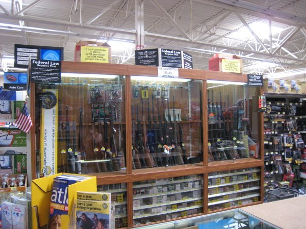 Gun cabinet at Walmart