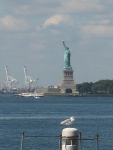 The Statue of Liberty as seen from the Statten Island Ferry
