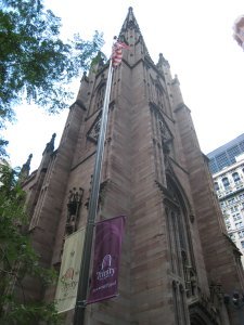 The church at Wall St and Broadway