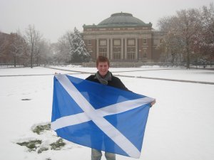 Johnpual with his Scotish flag on St Andrews day