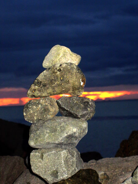 Cairn at Sunset