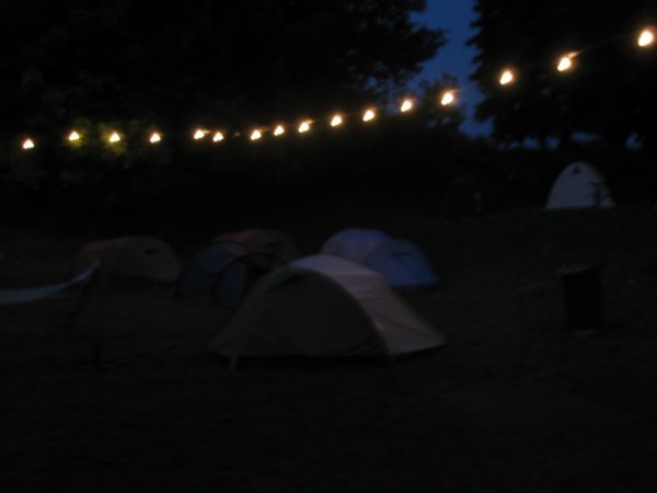 Tent under the lights