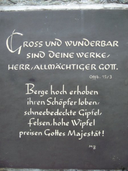 Plaque at Gornergrat