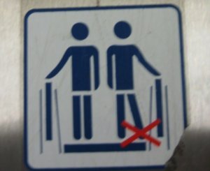 No dancing on the escalator