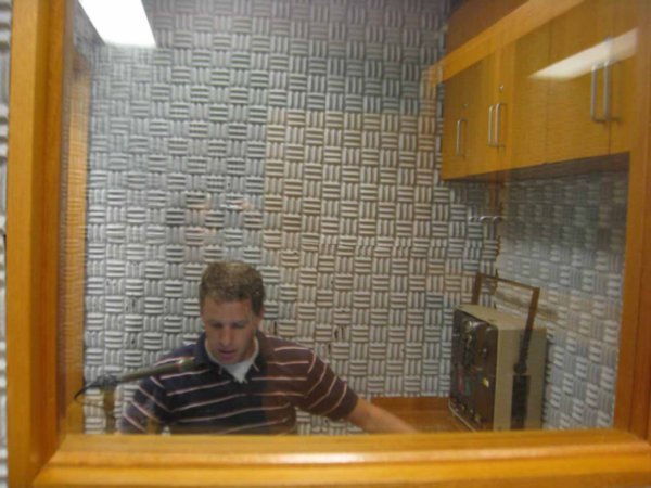 Matt in the Press Box