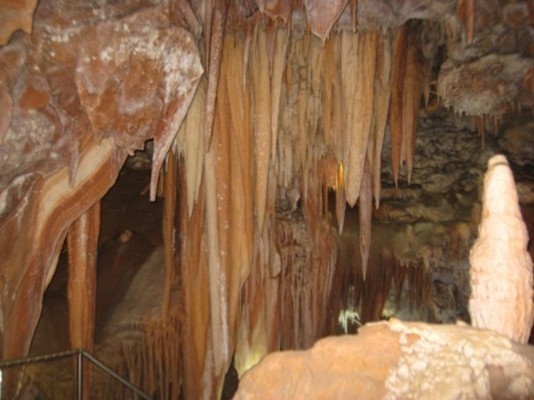 orange stalactites