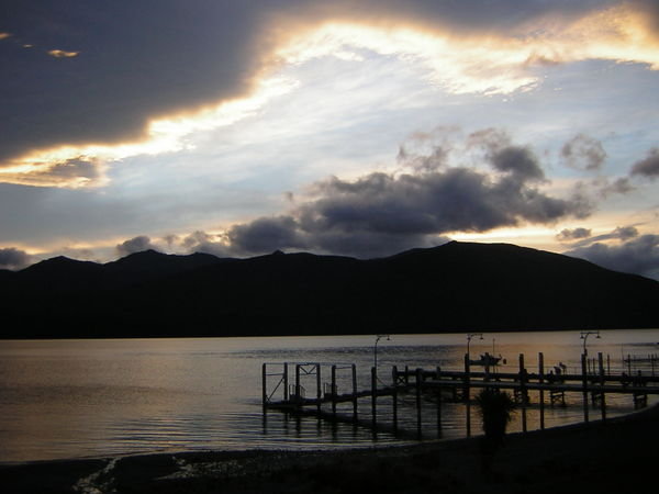 Lake Te Anau at dusk