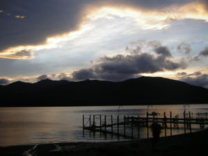 Lake Te Anau at dusk
