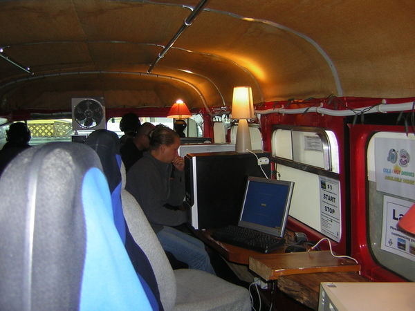 Logging onto the Internet - in a bus!