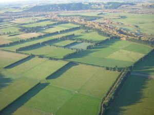 Flying over fields