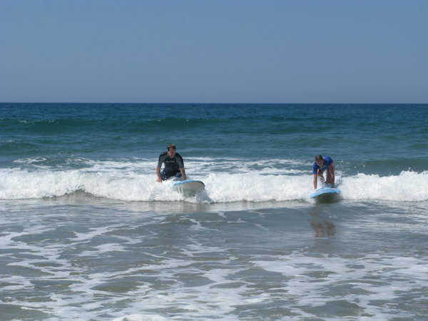 Surfers Gregg and Syd