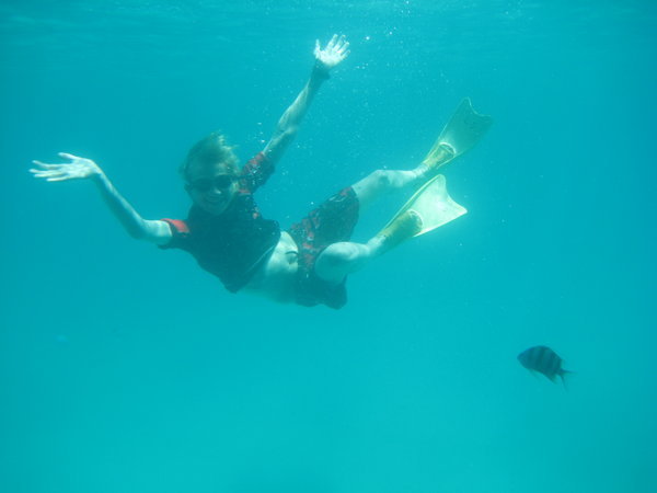 Avery underwater