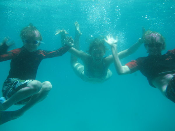 All Three Underwater!