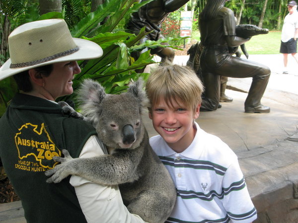 Avery, Park Ranger and a Koala