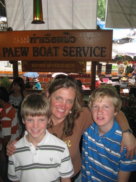 Lisa and the Boys at the Floating Market